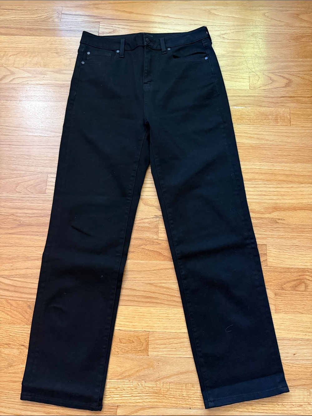 Quince Jeans Bella Stretch Straight  Black Womens Size 30/30